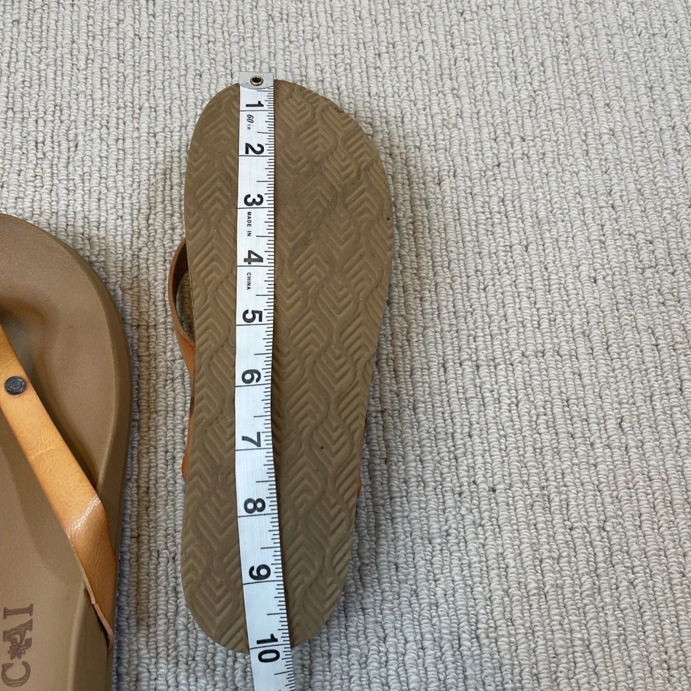 ONCAI Women's 7.5/8** Flip Flops Khaki Waterproof Outdoor Sandals